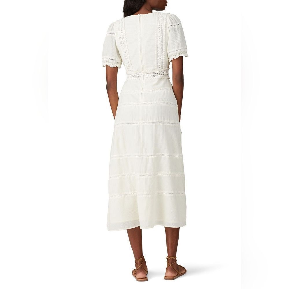Sweet Baby Jamie Ivory Lace Midi Dress RENT THE RUNWAY - Picture 4 of 8